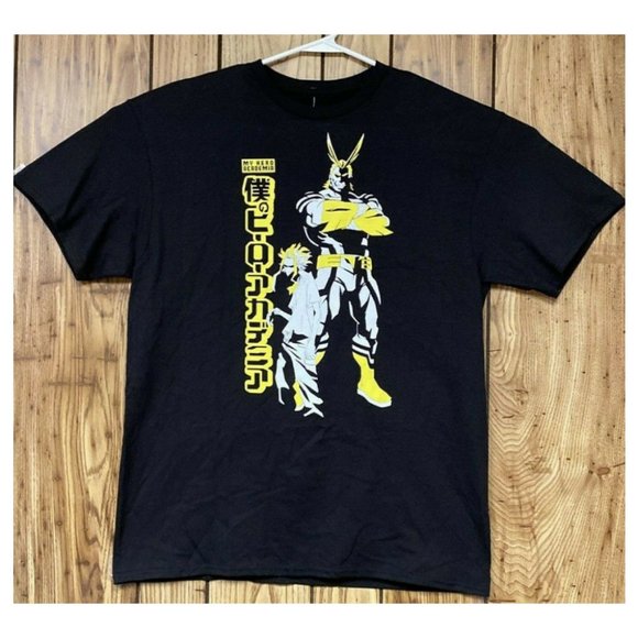 My Hero Academia All Might Graphic Black Yellow - Picture 1 of 4